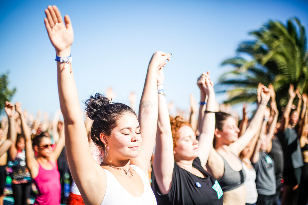 Yoga - hands up standing