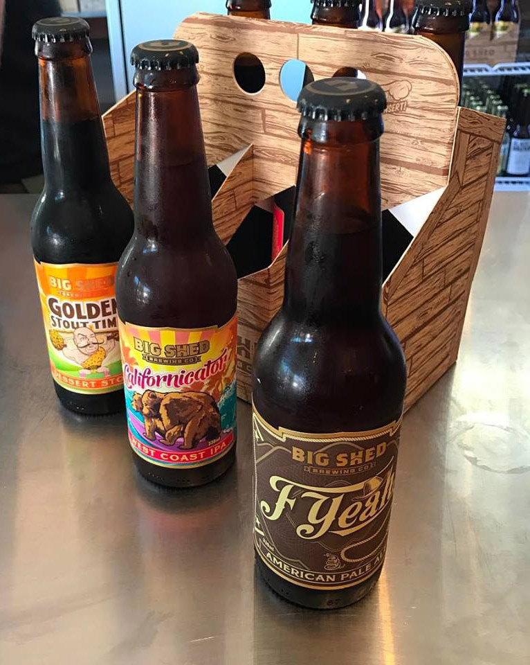 bottled varieties of Big Shed Beer